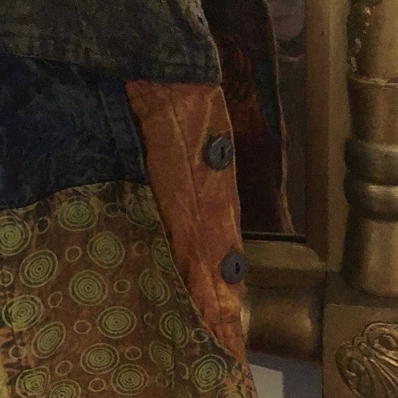 Funky overalls in patched material size L made in India - Picture 5 of 9